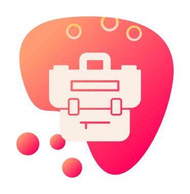 Portföy düz vektör simgesi