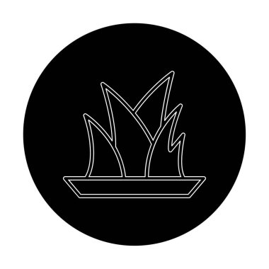 Çim simgesi, vektör illüstrasyonu 