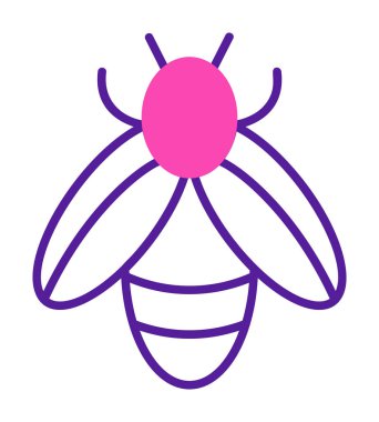 Şirin Arı simgesi, vektör çizim        