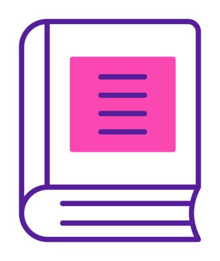 Kitap. Web simgesi basit illüstrasyon