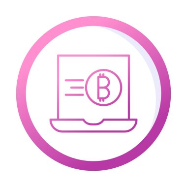 dizüstü bilgisayar simgesi, vektör illüstrasyonu basit tasarım