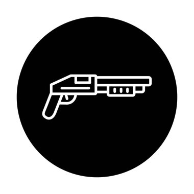 Pompalı düz simge, vektör illüstrasyonu