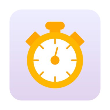 Basit kronometre ikon vektör illüstrasyon tasarımı