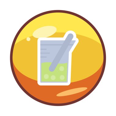 Beaker modern simgesinin vektör illüstrasyonu                          