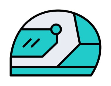 Kask simge vektör çizim yarış                 