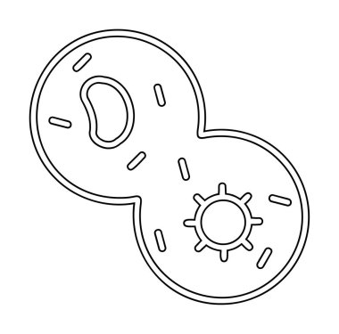 Mitoz web simgesi, vektör illüstrasyonu