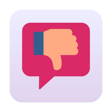 Hoşlanmıyorum. Web simgesi basit illüstrasyon 