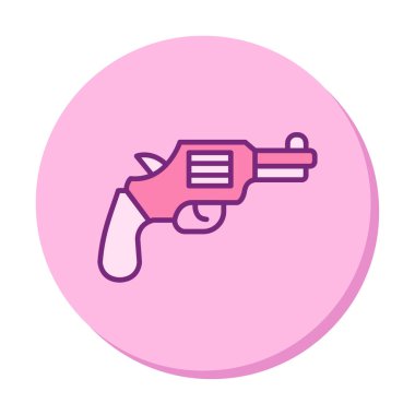revolver tabancası renk vektörü simgesi kolayca değiştirebilir ya da düzenleyebilir