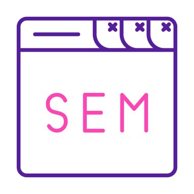 Web tarayıcı simgesi, vektör illüstrasyonu basit tasarım