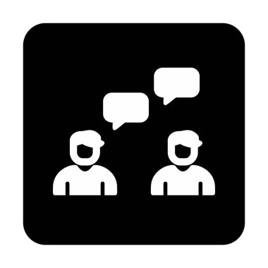 Basit Çalışma İletişim simgesi, vektör illüstrasyonu
