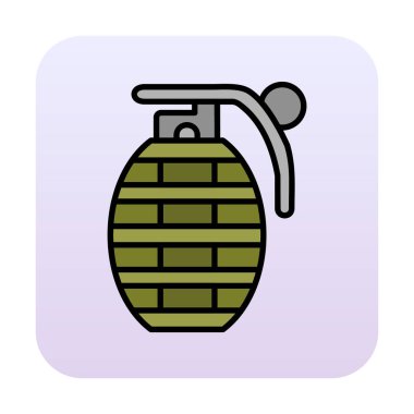 El bombası simgesi, vektör illüstrasyonu