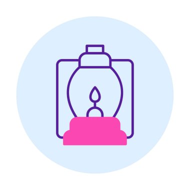 Basit düz Fener ikonu vektör illüstrasyonu 