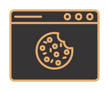 Basit Web Kurabiyeleri simgesi, vektör illüstrasyonu