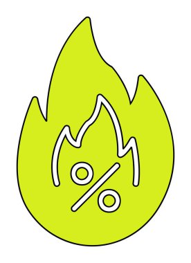 Hot Sale ikon vektör illüstrasyon tasarımı ile basit bir yangın