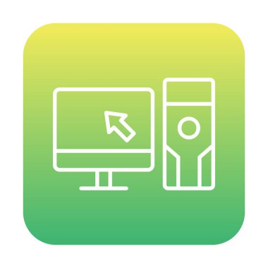 kişisel bilgisayar simgesi, vektör illüstrasyonu basit tasarım