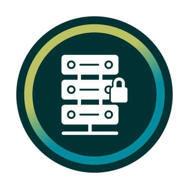 Sunucu simgesi illüstrasyonunu kilitle