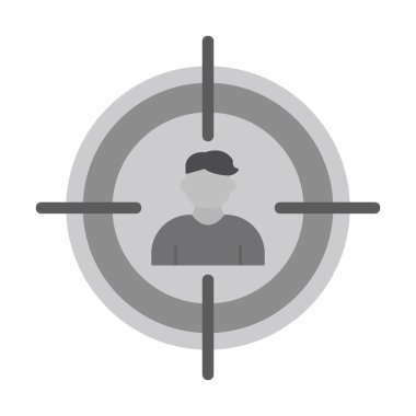 Hedef düz simge. Vektör illüstrasyonu