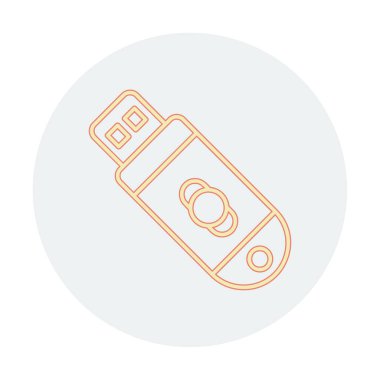 usb flash disk simgesinin vektör çizimi 