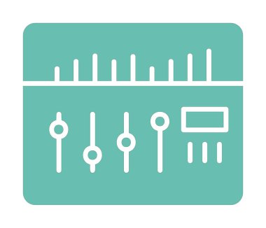 Modern Ses Karıştırıcı simgesinin vektör çizimi              