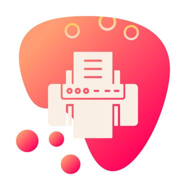 Yazıcı simgesi vektör illüstrasyonu