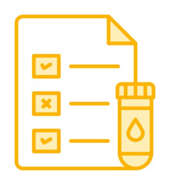 Tıbbi Test Raporu ikon vektör illüstrasyonu 