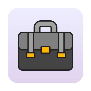 Portföy düz vektör simgesi