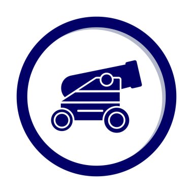 Basit Topçu simgesi, vektör illüstrasyonu