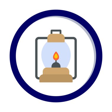 Basit düz Fener ikonu vektör illüstrasyonu 