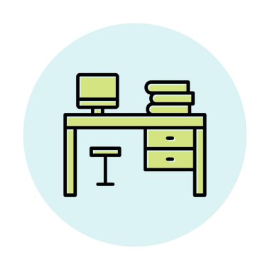 bilgisayar Resepsiyon simge vektör çizim 