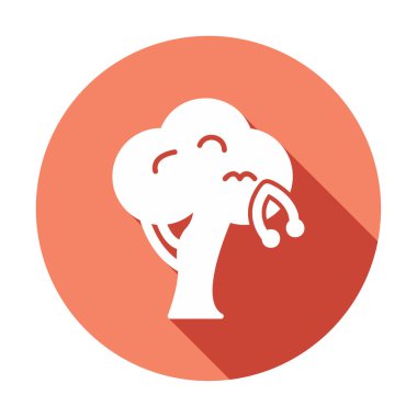 Kiraz ağacı web simgesi vektör illüstrasyonu