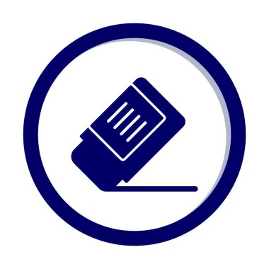 silgi simgesi, vektör illüstrasyonu basit tasarım