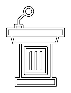 Podyum simgesinin vektör illüstrasyonu 