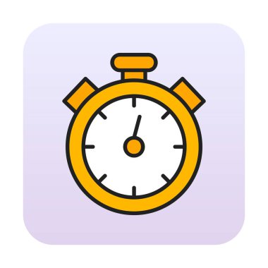 Basit kronometre ikon vektör illüstrasyon tasarımı