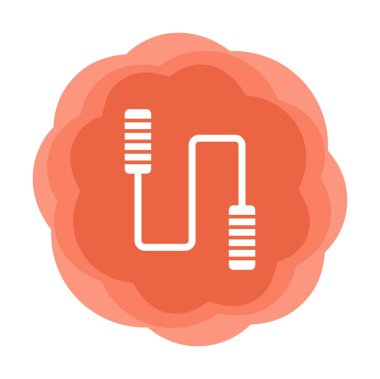 İp sporu ikonunu atlıyorum. Vektör illüstrasyonu 