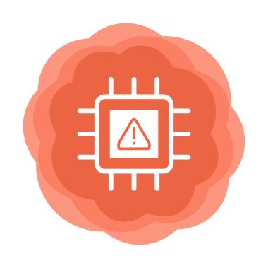 Cpu vektör düz simgesi 