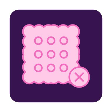 Basit Şekersiz simge, vektör illüstrasyonu