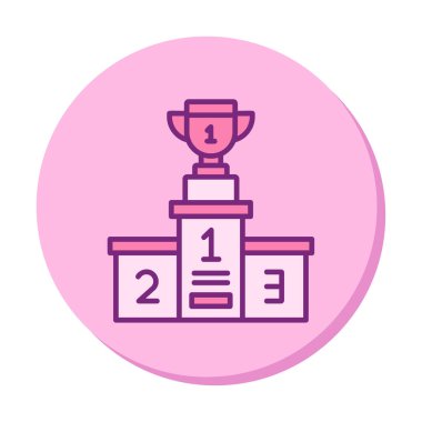 Basit Şampiyon simgesi, vektör illüstrasyonu