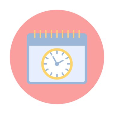 Beyaz arka plan üzerinde izole zamanlama simgesini