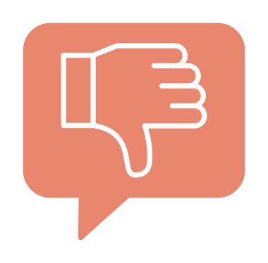 Hoşlanmıyorum. Web simgesi basit illüstrasyon 