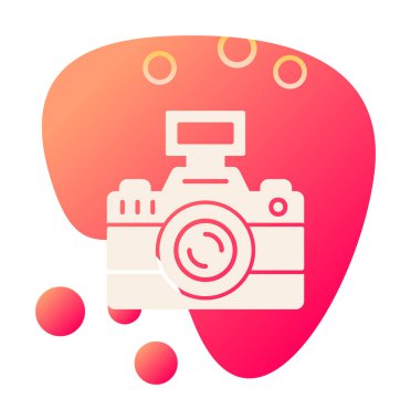 fotoğraf makinesi ikon vektör illüstrasyonu                      