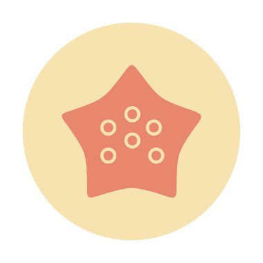 denizyıldızı düz ikon vektör çizimi 