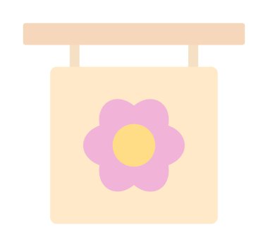 Basit çiçekçi duruşu simgesi, vektör illüstrasyonu