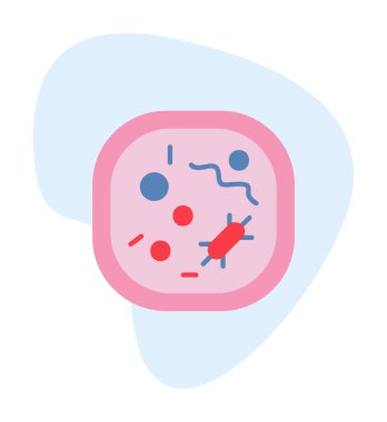 Hücre simgesi, vektör illüstrasyonu