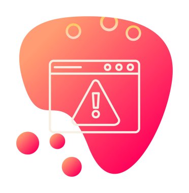 Basit Web Uyarı simgesi, vektör illüstrasyonu