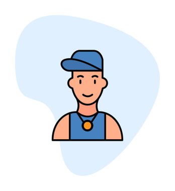 Hip Hop Man ikon vektör illüstrasyonu