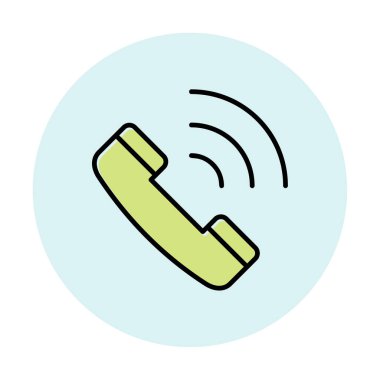 Basit bir telefon görüşmesi. simge illüstrasyonu  