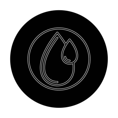 su damlası ağ simgesi, vektör illüstrasyonu 