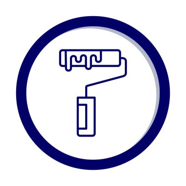 Modern Paint Roller simgesinin vektör çizimi              