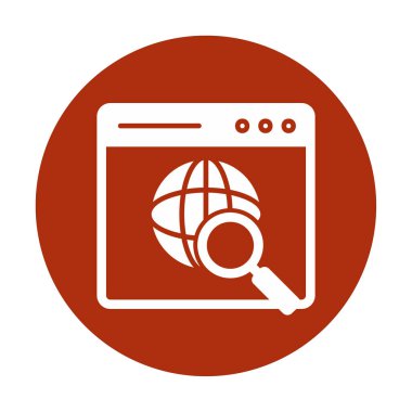 Web tarayıcı simgesi, vektör illüstrasyonu basit tasarım