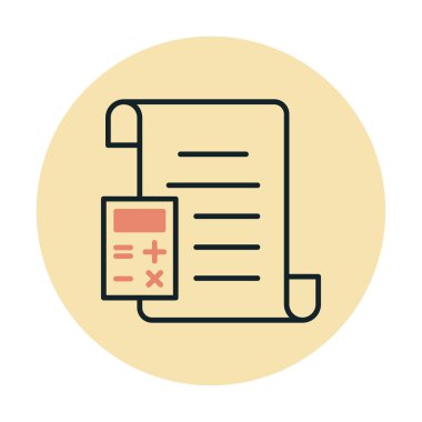 Basit muhasebe simgesi, vektör illüstrasyonu